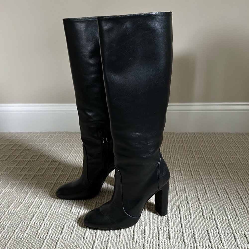 Stuart Weitzman black leather boots